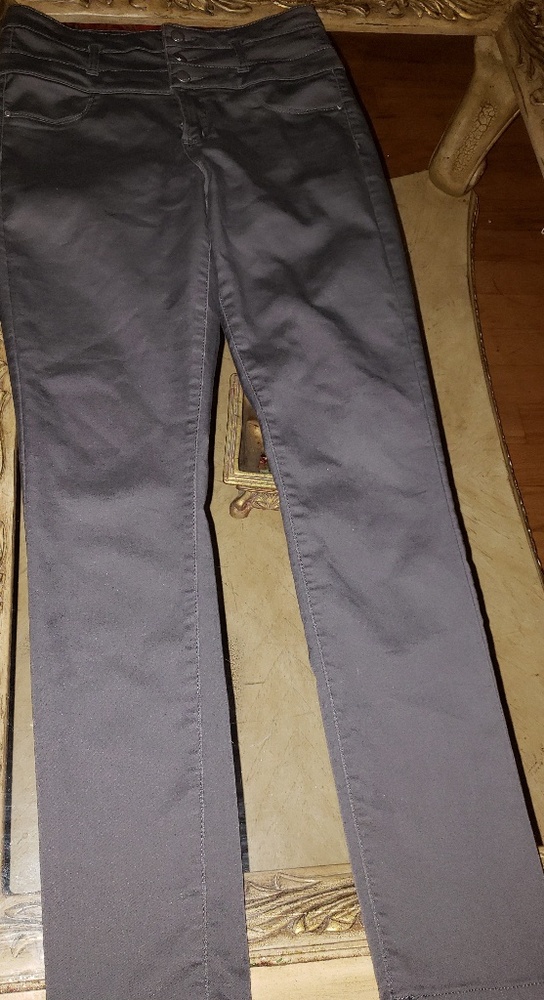 High waisted grey jeans